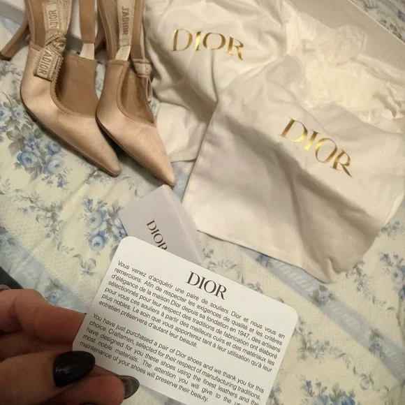 Dior Women's Blush Slingback Heels - Picture 4 of 5